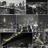 City at Night Wallpaper - Black - by Fresco. Click for more details and a description.