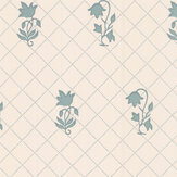 Berkleley Sprig Wallpaper - Teal - by Colefax and Fowler. Click for more details and a description.