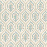 Carrick Wallpaper - Aqua - by Colefax and Fowler. Click for more details and a description.