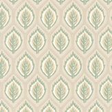 Carrick Wallpaper - Green - by Colefax and Fowler. Click for more details and a description.