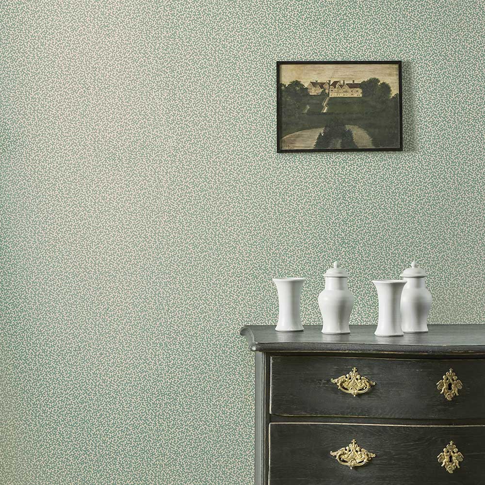 Wendle Wallpaper - Forest Green - by Colefax and Fowler