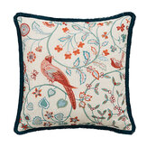 Sunflower Cushion - Saffron and Teal - by Morris. Click for more details and a description.