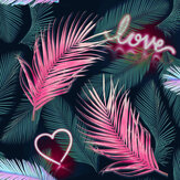 Neon Love Wallpaper - Multi - by Fresco. Click for more details and a description.