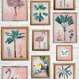 Tropical Frame Wallpaper - Pink - by Fresco. Click for more details and a description.