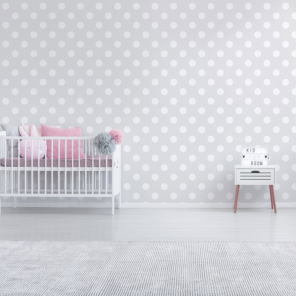Dotty Wallpaper - Grey - by Superfresco Easy