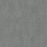 Hex Geometric Wallpaper - Charcoal - by Galerie. Click for more details and a description.