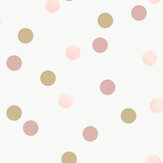 Dotty Polka Wallpaper - Pink/Gold - by Superfresco Easy. Click for more details and a description.