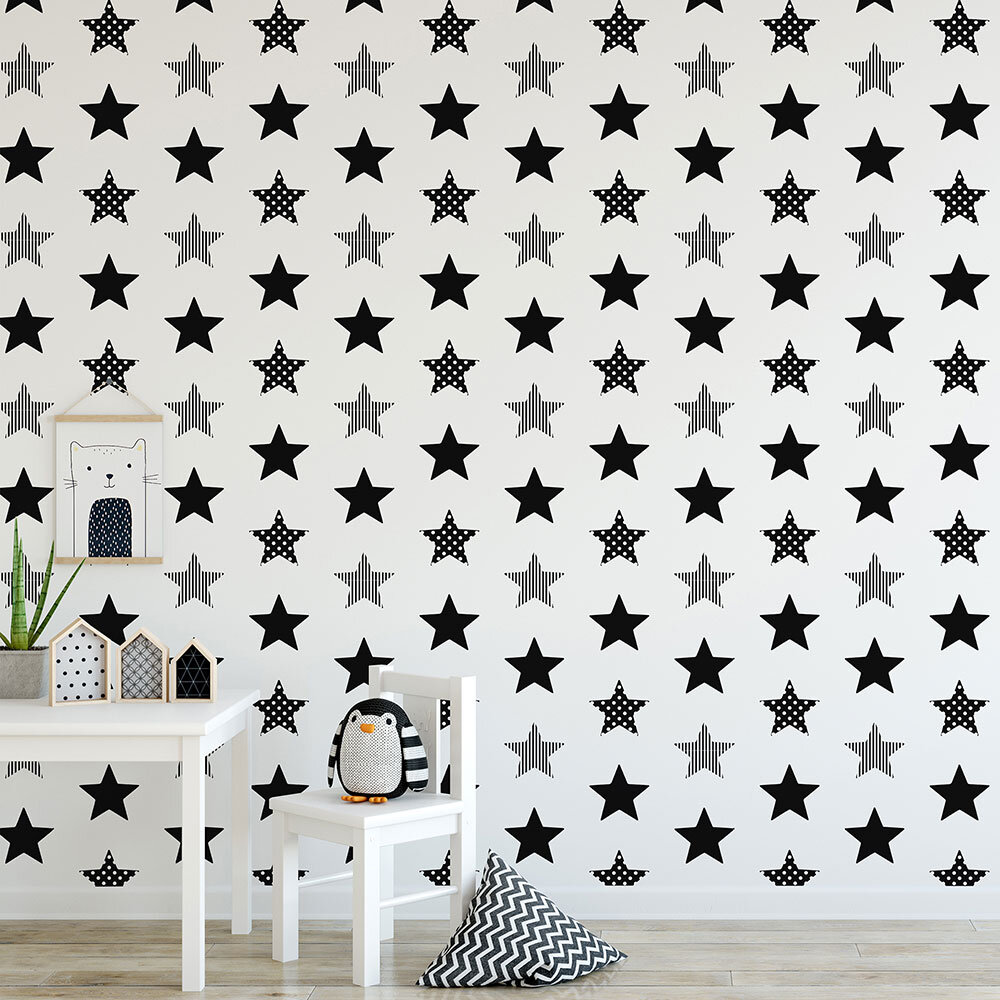 Superstar Wallpaper - Black - by Superfresco Easy