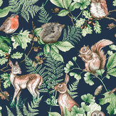 Woodland Animals Wallpaper - Navy - by Superfresco Easy. Click for more details and a description.