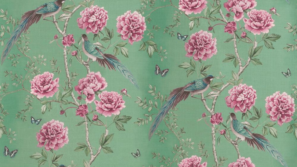Vintage Chinoiserie Fabric - Jade - by Paloma Home
