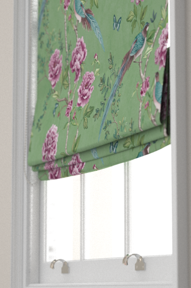 Vintage Chinoiserie blinds by Paloma Home - Jade - Fabric 