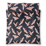 Oriental Birds Duvet Set Duvet Cover - Navy - by Paloma Home. Click for more details and a description.