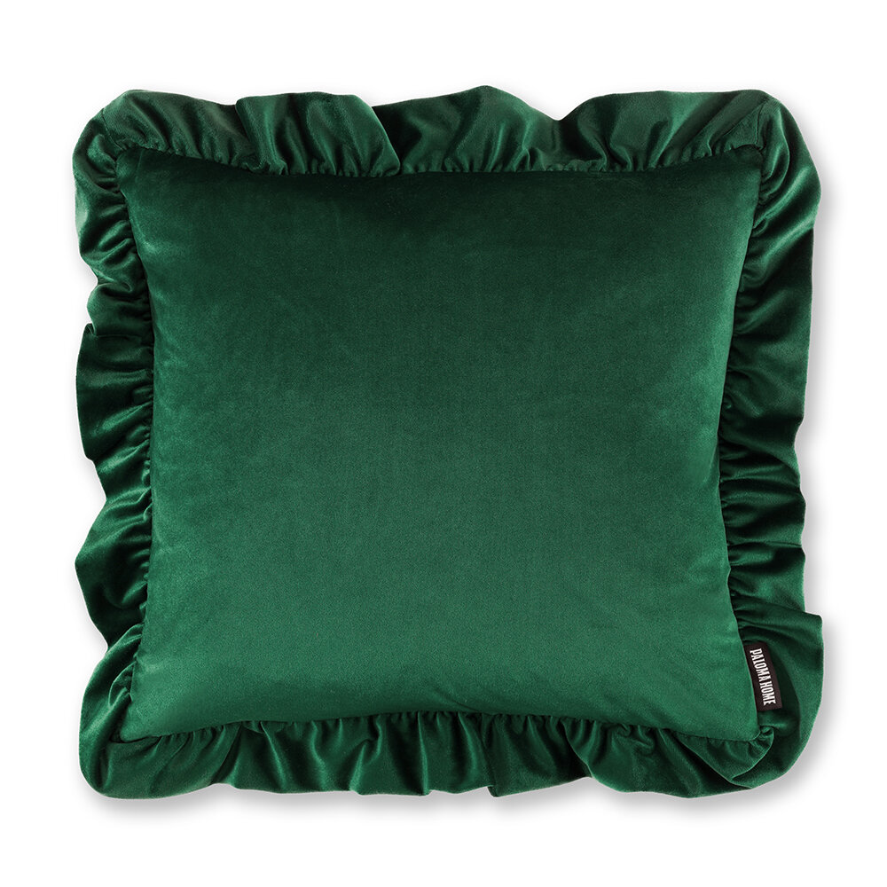 Ruffle Cushion - Emerald - by Paloma Home