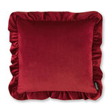 Ruffle Cushion - Red - by Paloma Home. Click for more details and a description.