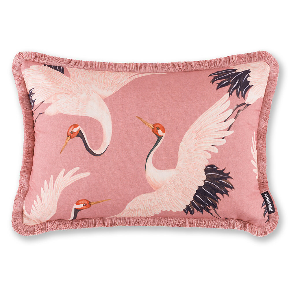 Oriental Birds Cushion - Blossom - by Paloma Home
