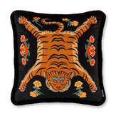 Tibetan Tiger Cushion - Black - by Paloma Home. Click for more details and a description.