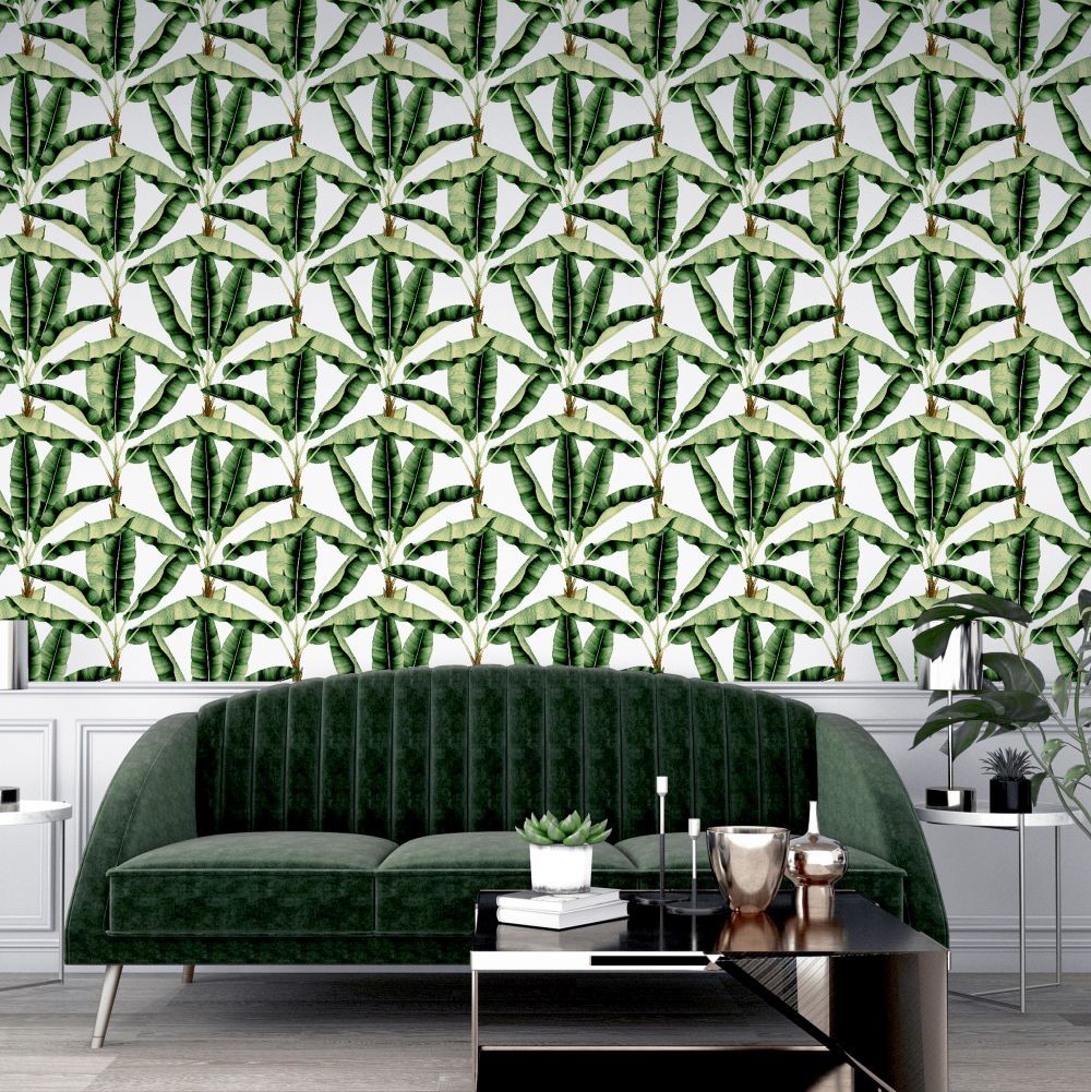 Musa Wallpaper - Green - by Arthouse