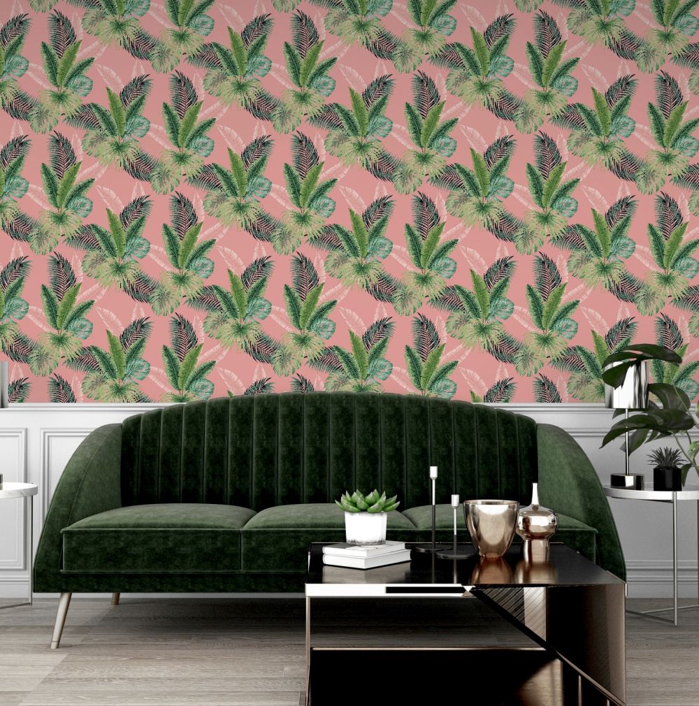 Miami Tropics Wallpaper - Pink - by Arthouse