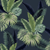 Miami Tropics Wallpaper - Navy - by Arthouse. Click for more details and a description.