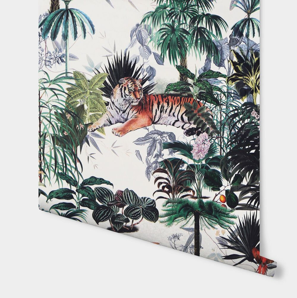 Sumatra Wallpaper - Green / White - by Arthouse
