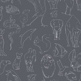 Zoology Wallpaper - Chalk - by Coordonne. Click for more details and a description.