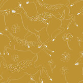 Jumping Bambis Wallpaper - Curry - by Coordonne. Click for more details and a description.