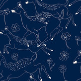 Jumping Bambis Wallpaper - Marine - by Coordonne. Click for more details and a description.