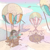 Balloon Rides Mural - Crystal - by Coordonne. Click for more details and a description.