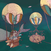 Balloon Rides Mural - Dusk - by Coordonne. Click for more details and a description.