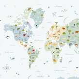 Animal Map Mural - Prisma - by Coordonne. Click for more details and a description.