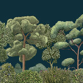 Green Forest Mural - Midnight - by Coordonne. Click for more details and a description.