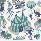 Magic Circus Mural - Mint - by Coordonne. Click for more details and a description.