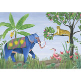 Jungle Friends Mural - Lavender - by Coordonne. Click for more details and a description.