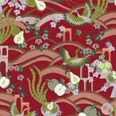 Illa Wallpaper - Red - by Tres Tintas. Click for more details and a description.