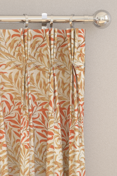 Willow Bough  Curtains - Russet/ Ochre - by Morris. Click for more details and a description.