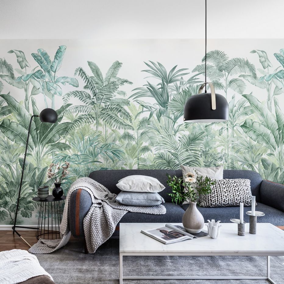 Pride Palms Mural - Green - by Rebel Walls