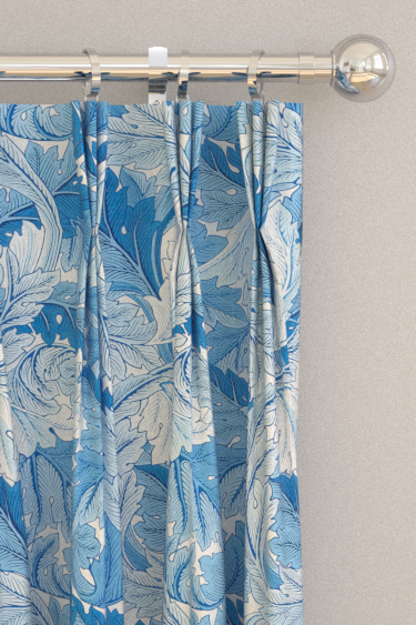 Acanthus Curtains - Woad - by Morris. Click for more details and a description.
