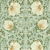 Pimpernel Fabric - Bayleaf/ Manilla - by Morris. Click for more details and a description.