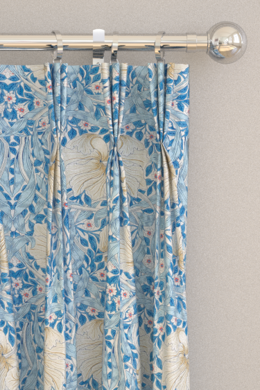 Pimpernel Curtains - Woad - by Morris. Click for more details and a description.