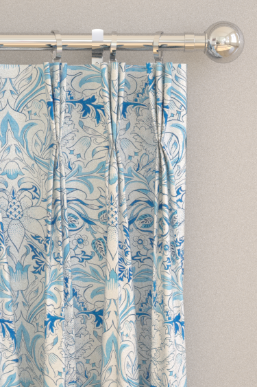 Severne Curtains - Woad - by Morris. Click for more details and a description.