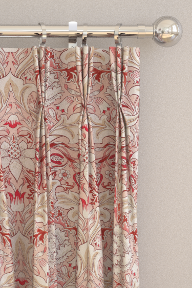 Severne Curtains - Madder/ Russet - by Morris. Click for more details and a description.