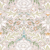 Severne Fabric - Cochineal/ Willow - by Morris. Click for more details and a description.