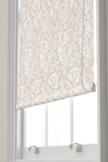 Chrysanthemum Toile Blind - Cochineal Pink - by Morris. Click for more details and a description.