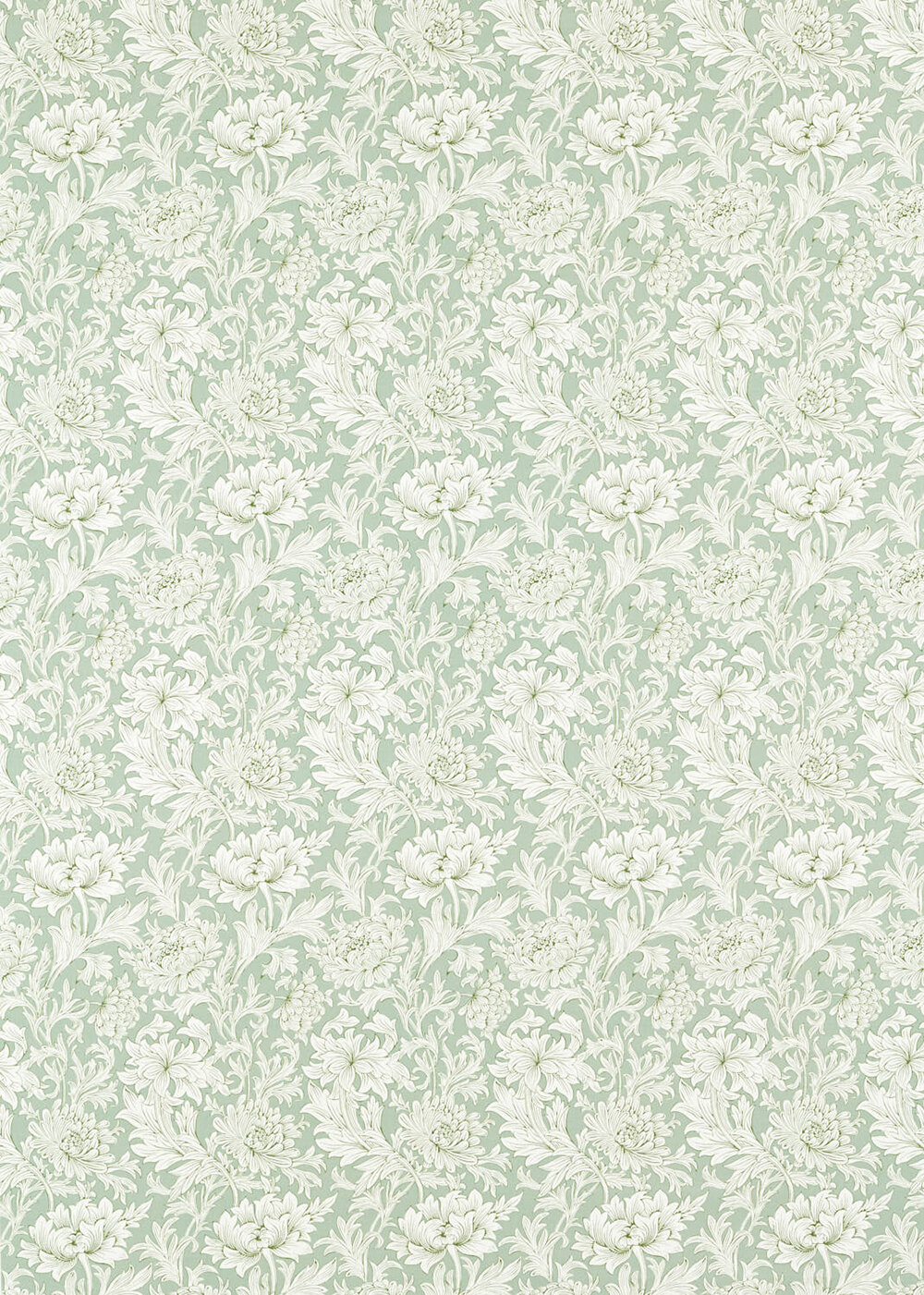 Chrysanthemum Toile Fabric - Willow - by Morris