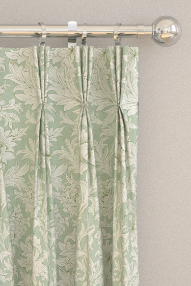 Chrysanthemum Toile Curtains - Willow - by Morris. Click for more details and a description.