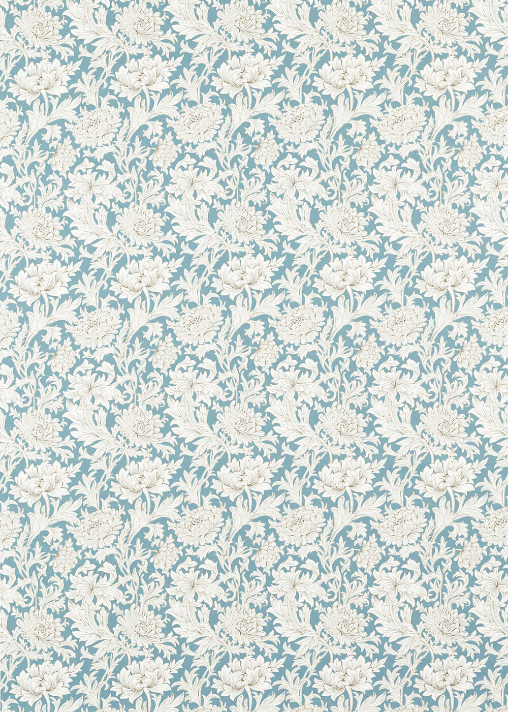 Chrysanthemum Toile Fabric - Slate - by Morris