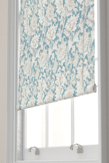 Chrysanthemum Toile Blind - Slate - by Morris. Click for more details and a description.