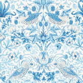 Strawberry Thief Fabric - Woad - by Morris. Click for more details and a description.