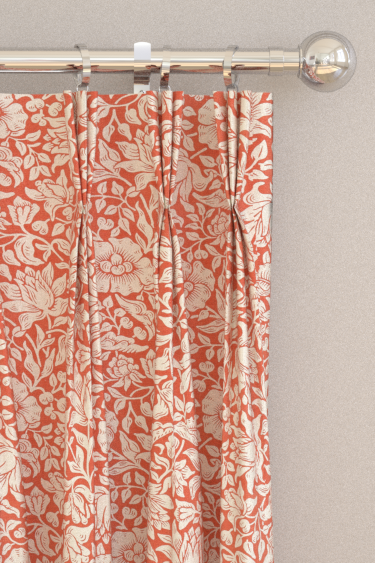 Mallow Curtains - Madder - by Morris. Click for more details and a description.