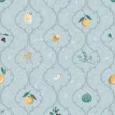 Rebost Wallpaper - Aqua - by Tres Tintas. Click for more details and a description.